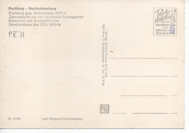 Ansichtskarte Puchberg - Hochschneeberg, Mehrbildkarte